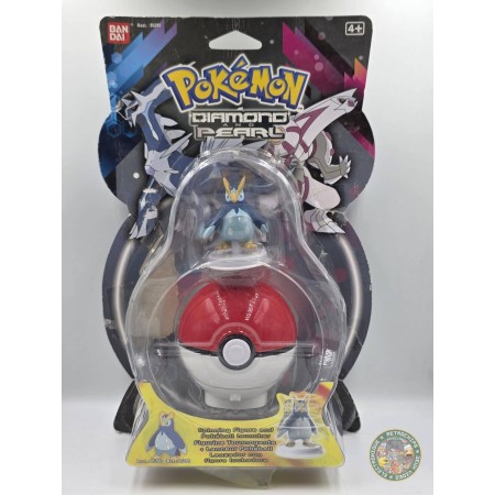 Pokemon Figurine + Lanceur Pokeball Diamand Perle  | Figurines Jouet | retrogaming