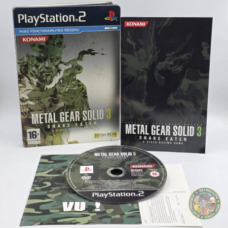 Metal Gear Solid 3 Steelbook Edition PS2  | Jeux Ps2 | retrogaming
