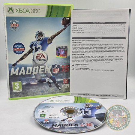 Madden 16 XBOX 360  | Jeux Xbox360 | retrogaming
