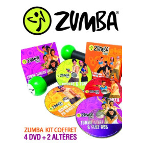 Zumba Kit Fitness Coffret 4 DVD + 2 haltères Version Francaise [NEUF]