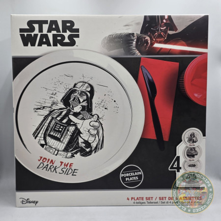 STAR WARS - Pack de 4 Assiettes 21cm - Join The Dark Side [NEUF] | Figurines Jouet | retrogaming