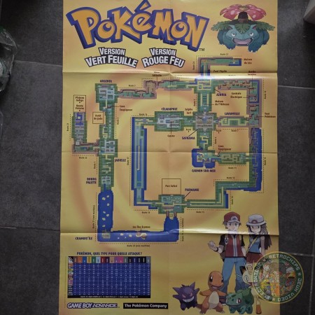 Poster Pokémon Rouge Feu / Vert Feuille 83cm X 55cm 